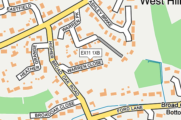 EX11 1XB map - OS OpenMap – Local (Ordnance Survey)