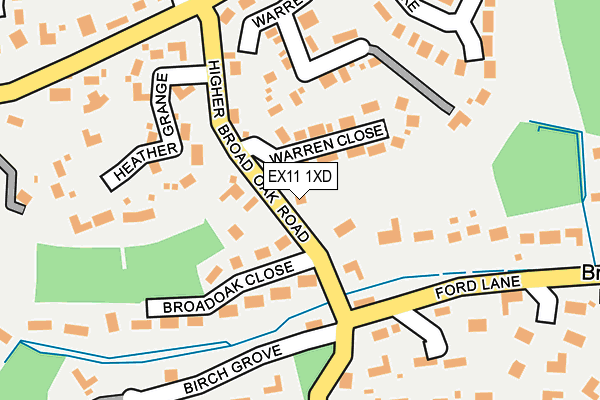 EX11 1XD map - OS OpenMap – Local (Ordnance Survey)