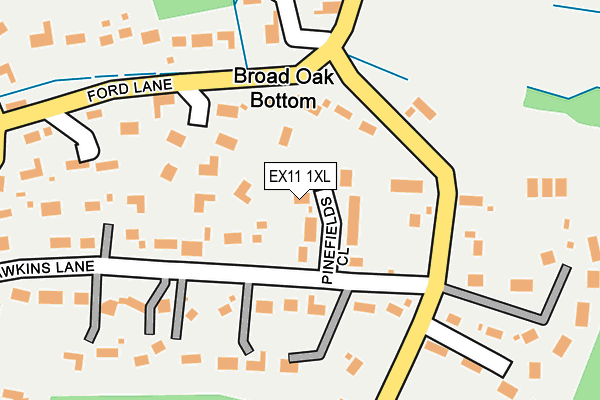 EX11 1XL map - OS OpenMap – Local (Ordnance Survey)