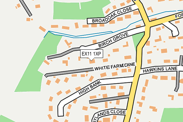 EX11 1XP map - OS OpenMap – Local (Ordnance Survey)