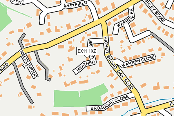 EX11 1XZ map - OS OpenMap – Local (Ordnance Survey)