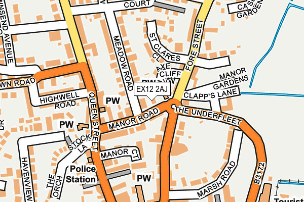 EX12 2AJ map - OS OpenMap – Local (Ordnance Survey)