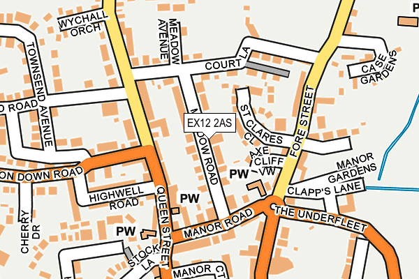 EX12 2AS map - OS OpenMap – Local (Ordnance Survey)