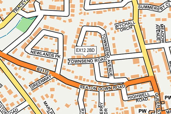 EX12 2BD map - OS OpenMap – Local (Ordnance Survey)