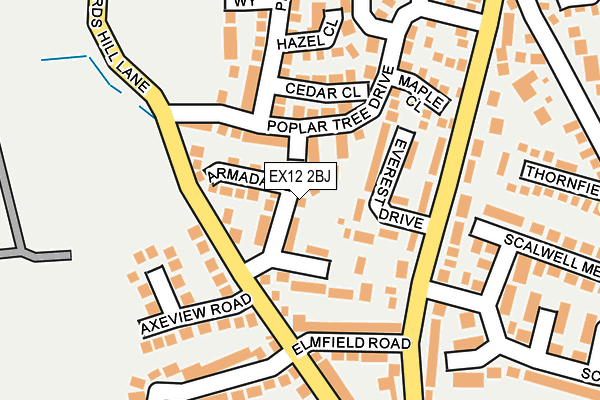 EX12 2BJ map - OS OpenMap – Local (Ordnance Survey)