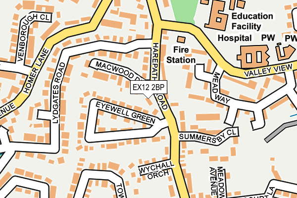 EX12 2BP map - OS OpenMap – Local (Ordnance Survey)