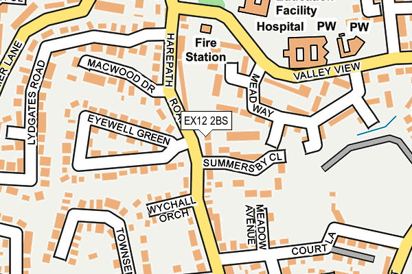 EX12 2BS map - OS OpenMap – Local (Ordnance Survey)