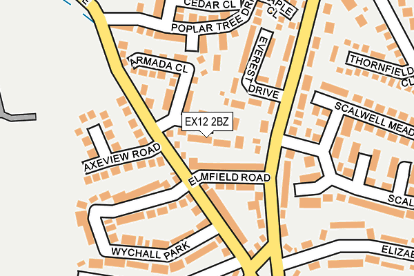 EX12 2BZ map - OS OpenMap – Local (Ordnance Survey)