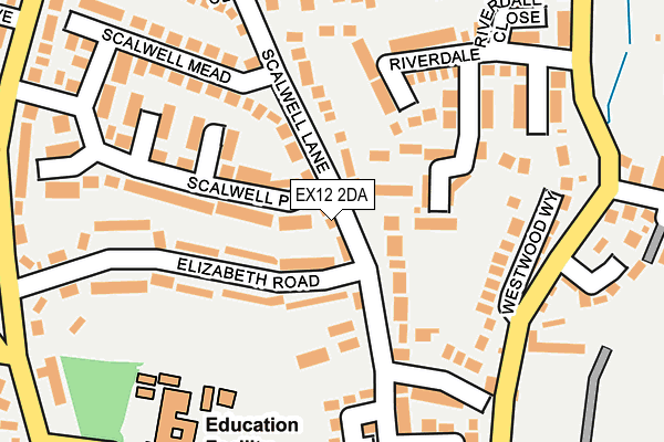 EX12 2DA map - OS OpenMap – Local (Ordnance Survey)