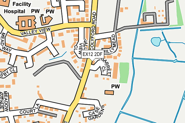 EX12 2DF map - OS OpenMap – Local (Ordnance Survey)