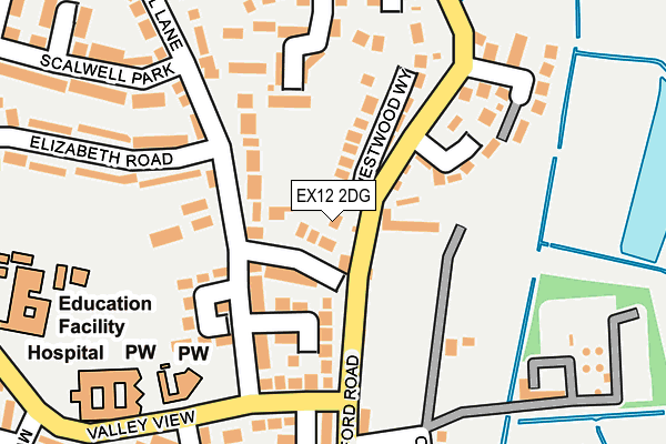 EX12 2DG map - OS OpenMap – Local (Ordnance Survey)
