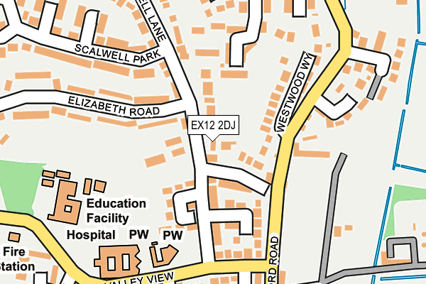 EX12 2DJ map - OS OpenMap – Local (Ordnance Survey)