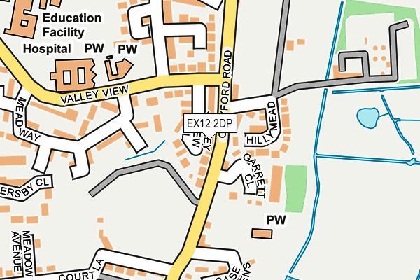 EX12 2DP map - OS OpenMap – Local (Ordnance Survey)
