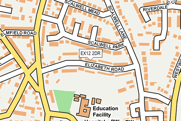 EX12 2DR map - OS OpenMap – Local (Ordnance Survey)