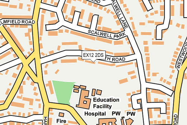 EX12 2DS map - OS OpenMap – Local (Ordnance Survey)