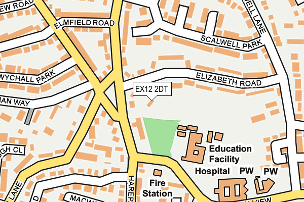 EX12 2DT map - OS OpenMap – Local (Ordnance Survey)