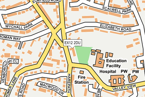 EX12 2DU map - OS OpenMap – Local (Ordnance Survey)