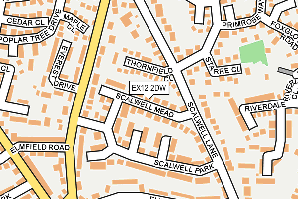 EX12 2DW map - OS OpenMap – Local (Ordnance Survey)