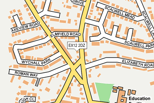 EX12 2DZ map - OS OpenMap – Local (Ordnance Survey)