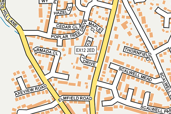 EX12 2ED map - OS OpenMap – Local (Ordnance Survey)