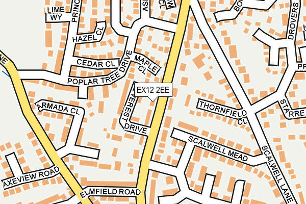 EX12 2EE map - OS OpenMap – Local (Ordnance Survey)