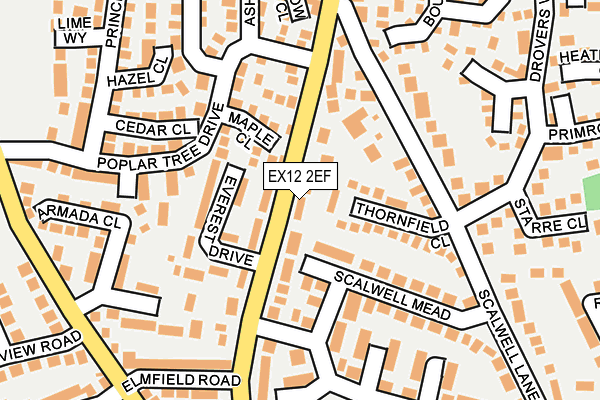 EX12 2EF map - OS OpenMap – Local (Ordnance Survey)