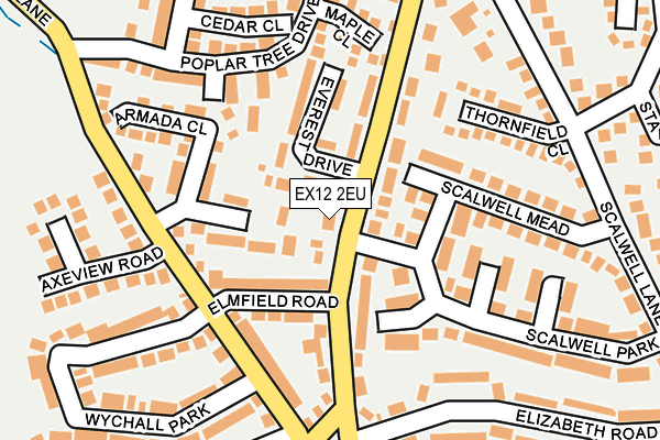 EX12 2EU map - OS OpenMap – Local (Ordnance Survey)