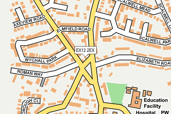 EX12 2EX map - OS OpenMap – Local (Ordnance Survey)