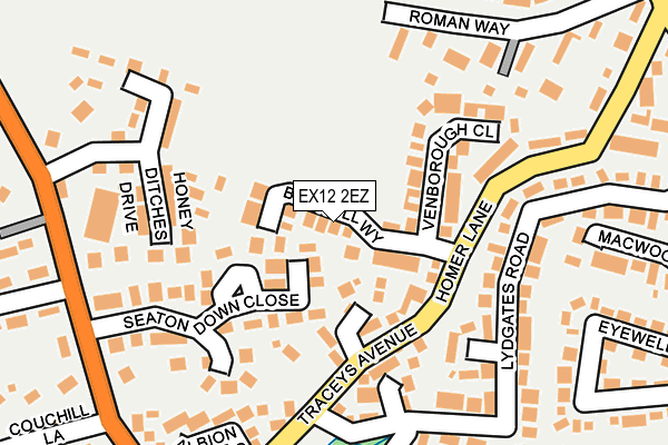 EX12 2EZ map - OS OpenMap – Local (Ordnance Survey)