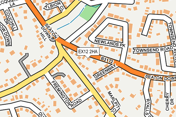 EX12 2HA map - OS OpenMap – Local (Ordnance Survey)