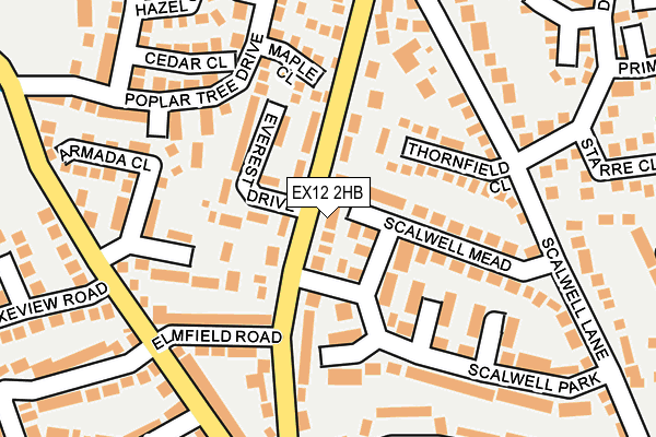 EX12 2HB map - OS OpenMap – Local (Ordnance Survey)