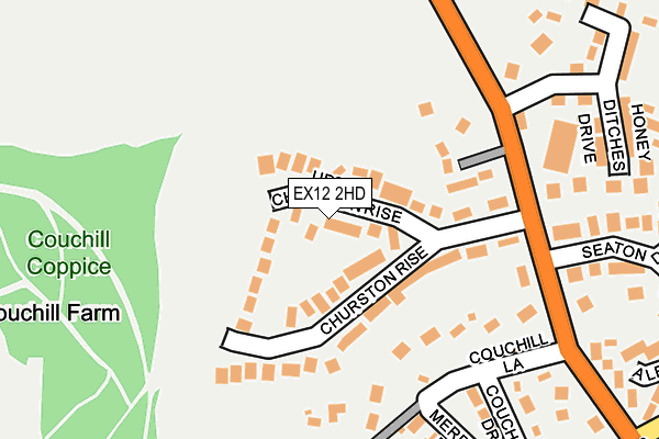 EX12 2HD map - OS OpenMap – Local (Ordnance Survey)