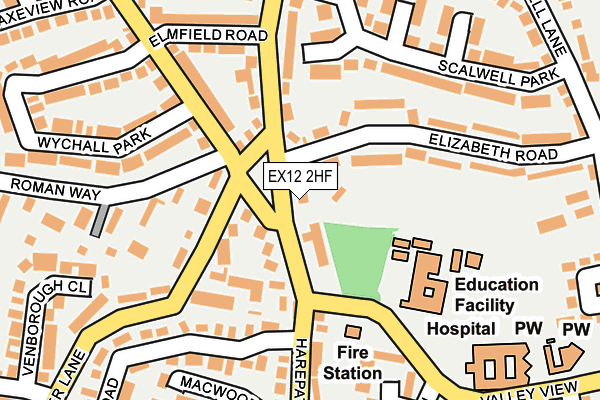 EX12 2HF map - OS OpenMap – Local (Ordnance Survey)