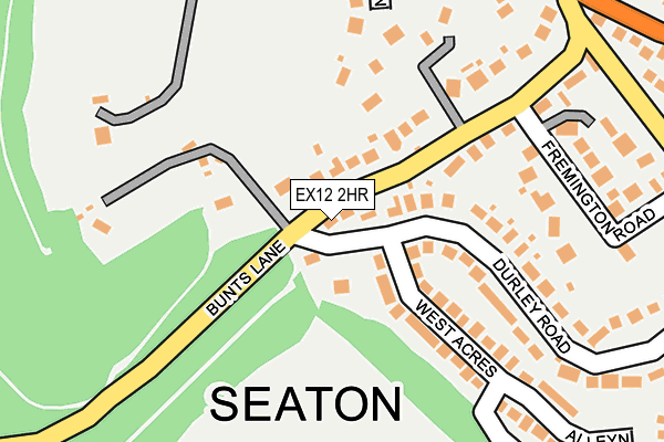 EX12 2HR map - OS OpenMap – Local (Ordnance Survey)