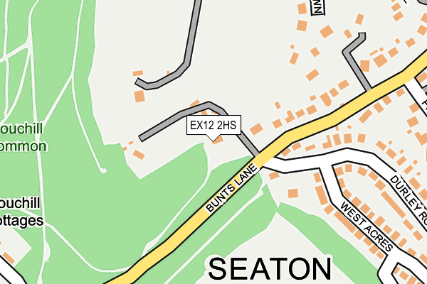 EX12 2HS map - OS OpenMap – Local (Ordnance Survey)