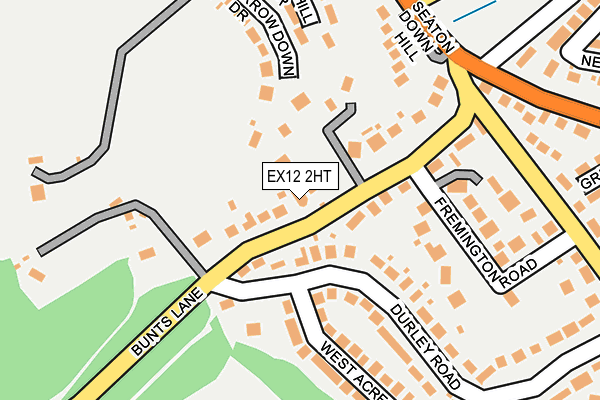 EX12 2HT map - OS OpenMap – Local (Ordnance Survey)