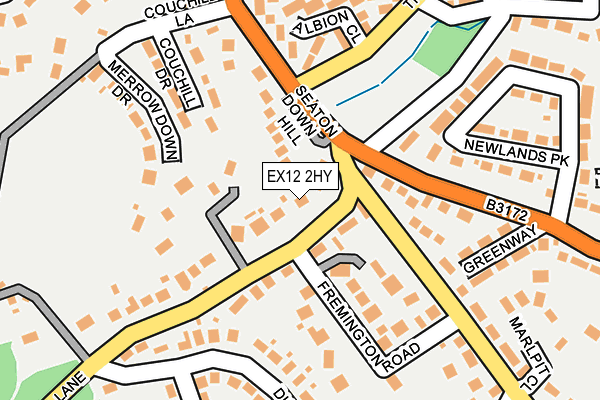 EX12 2HY map - OS OpenMap – Local (Ordnance Survey)