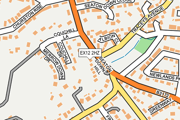 EX12 2HZ map - OS OpenMap – Local (Ordnance Survey)