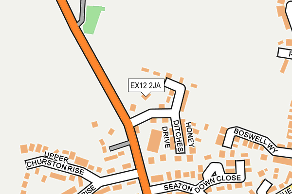 EX12 2JA map - OS OpenMap – Local (Ordnance Survey)
