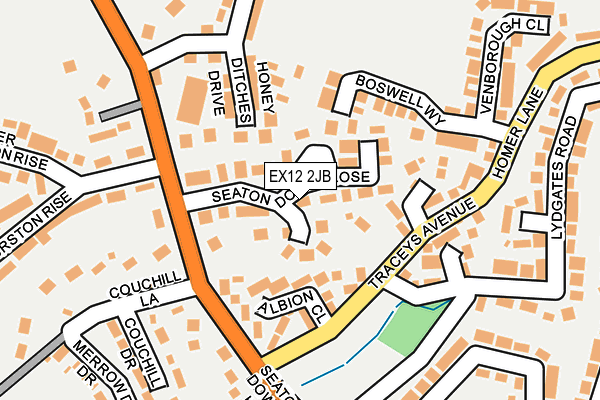 EX12 2JB map - OS OpenMap – Local (Ordnance Survey)