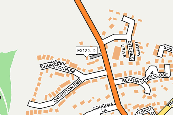 EX12 2JD map - OS OpenMap – Local (Ordnance Survey)