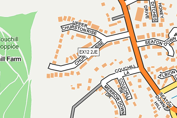 EX12 2JE map - OS OpenMap – Local (Ordnance Survey)