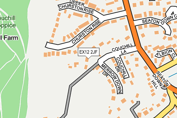 EX12 2JF map - OS OpenMap – Local (Ordnance Survey)