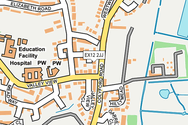 EX12 2JJ map - OS OpenMap – Local (Ordnance Survey)