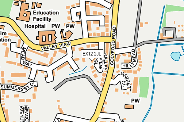 EX12 2JL map - OS OpenMap – Local (Ordnance Survey)