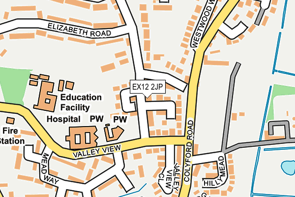 EX12 2JP map - OS OpenMap – Local (Ordnance Survey)