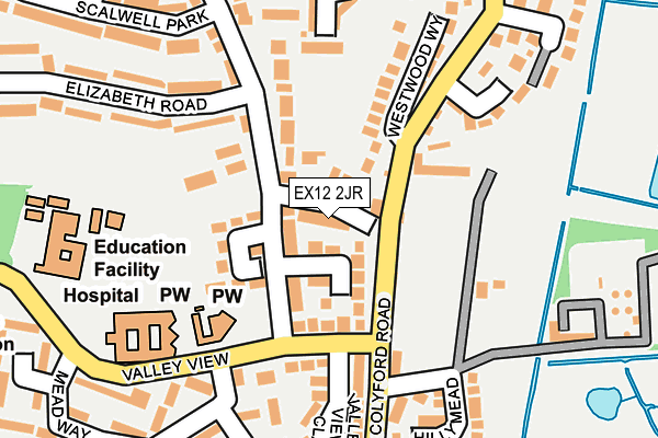 EX12 2JR map - OS OpenMap – Local (Ordnance Survey)