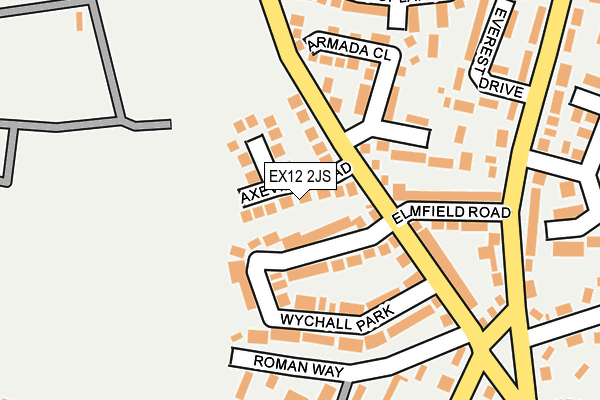 EX12 2JS map - OS OpenMap – Local (Ordnance Survey)