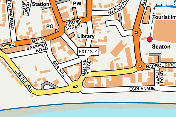 EX12 2JZ map - OS OpenMap – Local (Ordnance Survey)