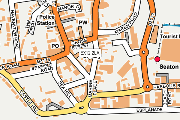 EX12 2LA map - OS OpenMap – Local (Ordnance Survey)